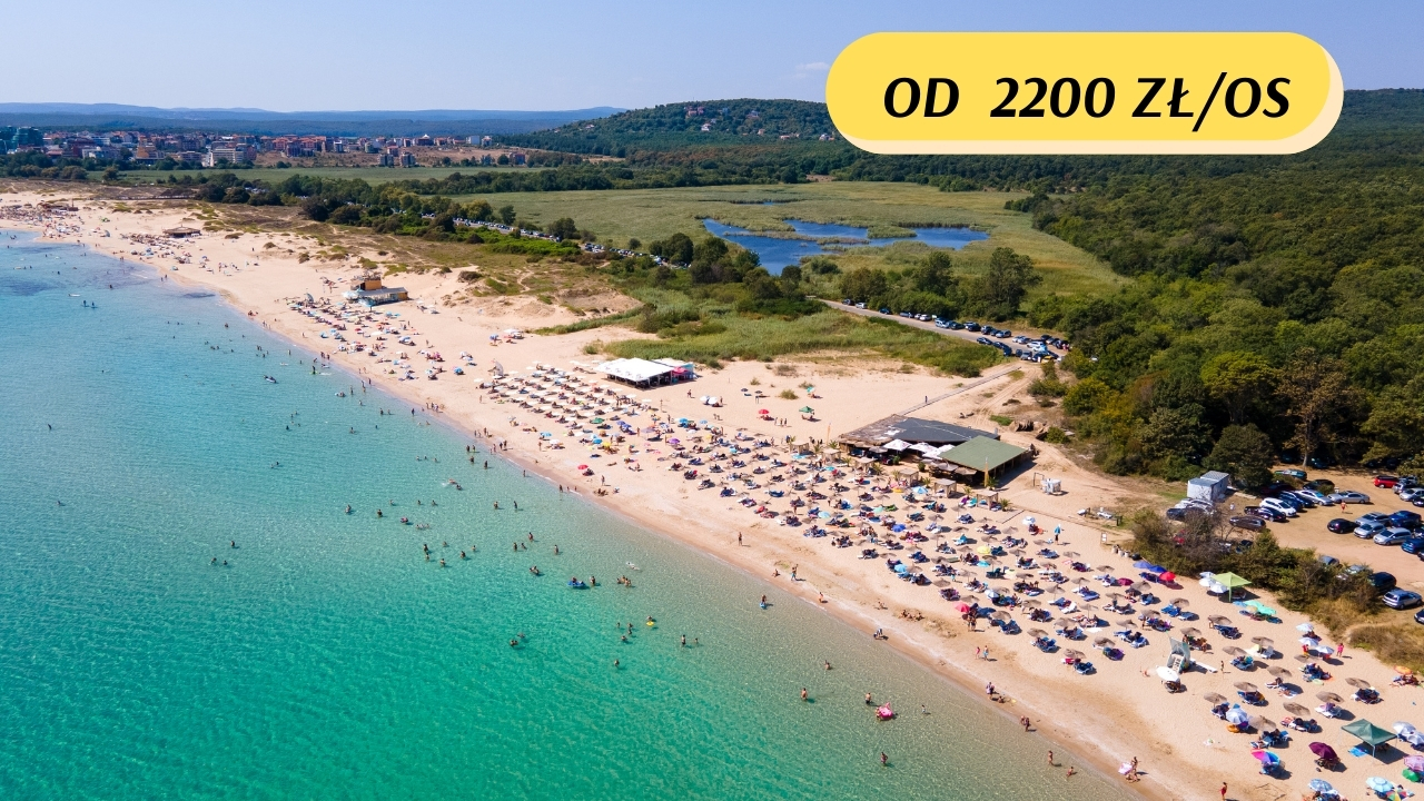 ukazanie wyglądu Bułgarskiego wybrzeża do zobrazowania oferty wyjazdu turystycznego.